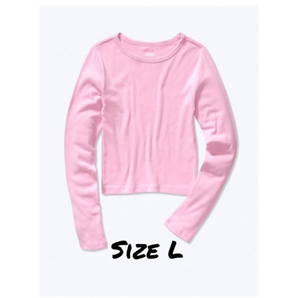 PINK Victoria's Secret Tops - NIP VS PINK Long Sleeve Baby Tee Pink